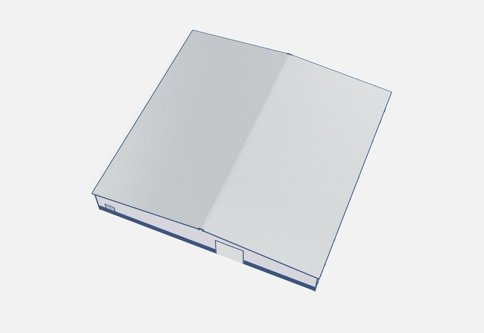 100x100x14 metal building kit overhead view