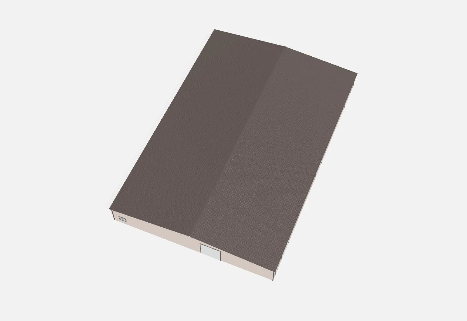 100x150x14 metal building kit overhead view