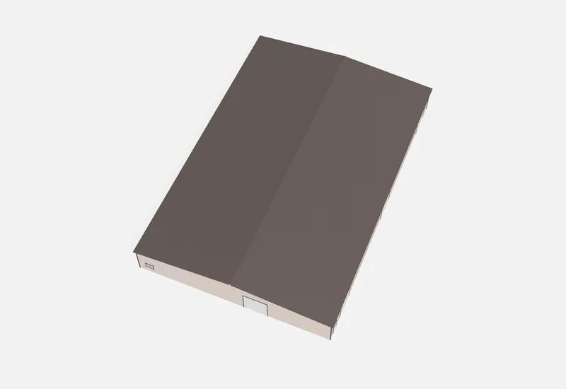 100x150x16 metal building roof view