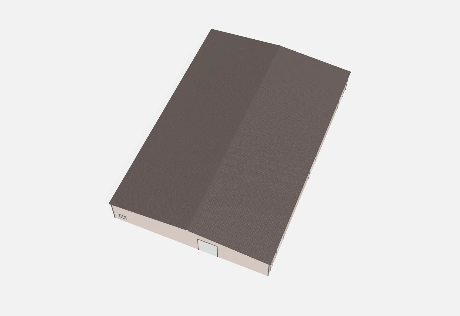 100x150x18 metal building kit overhead view