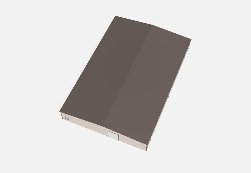 100x150x18 metal building roof view