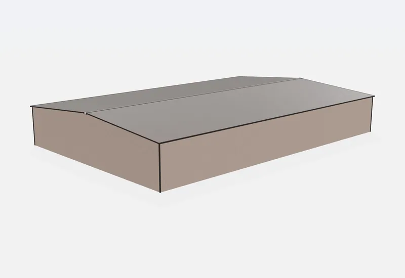 100x150x20 metal building rear view