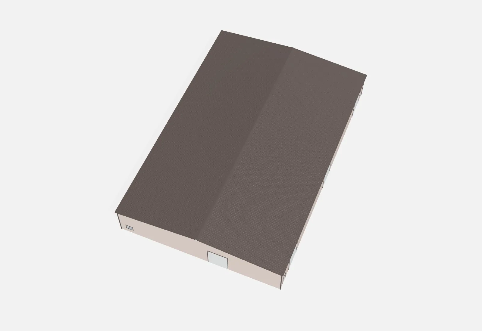 100x150x20 metal building kit overhead view