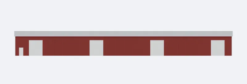 100x200x18 sidewall elevation
