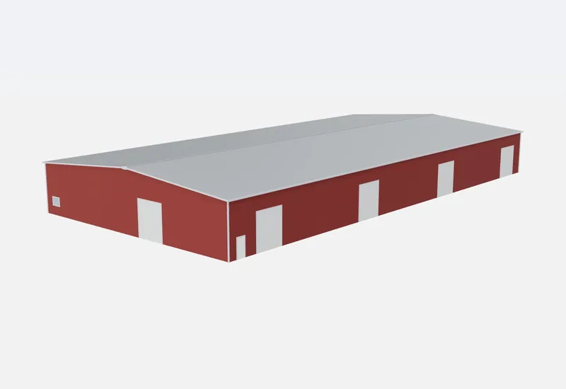 100x200x20 metal building – 3D rendering