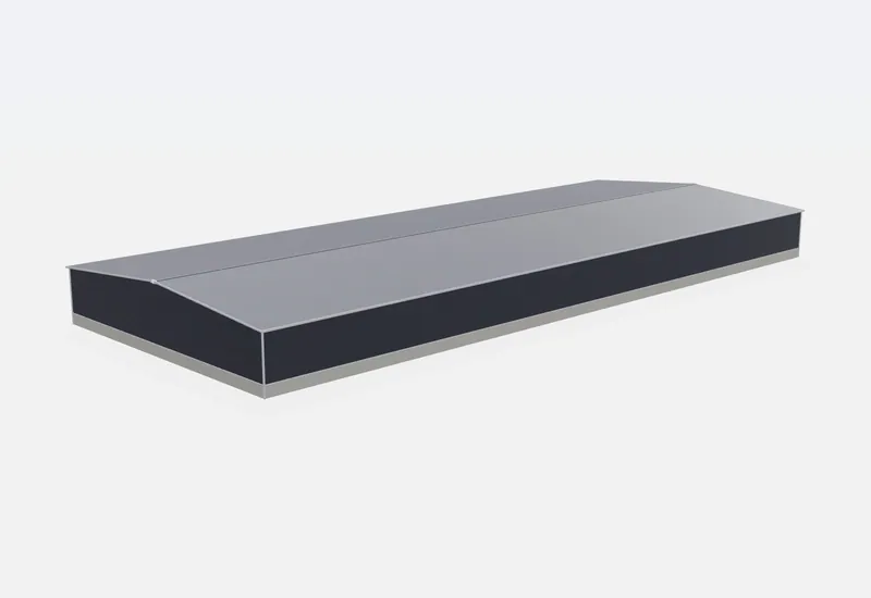 100x250x18 metal building rear view