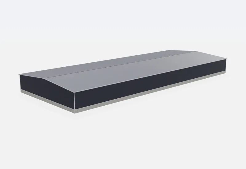 100x250x20 metal building rear view