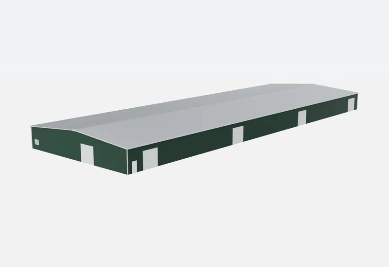 100x300x16 metal building – 3D rendering