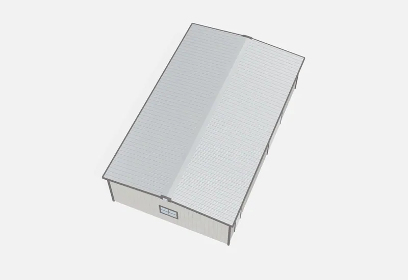 30x50x12 metal building roof view