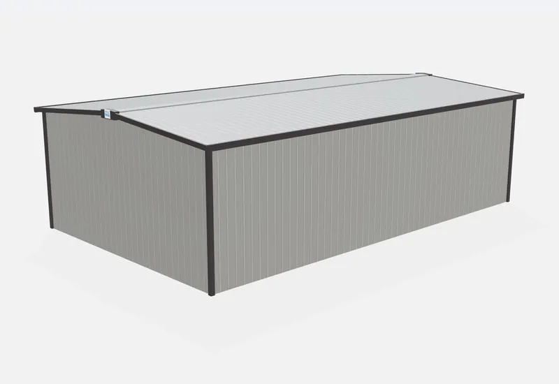 30x50x14 metal building rear view