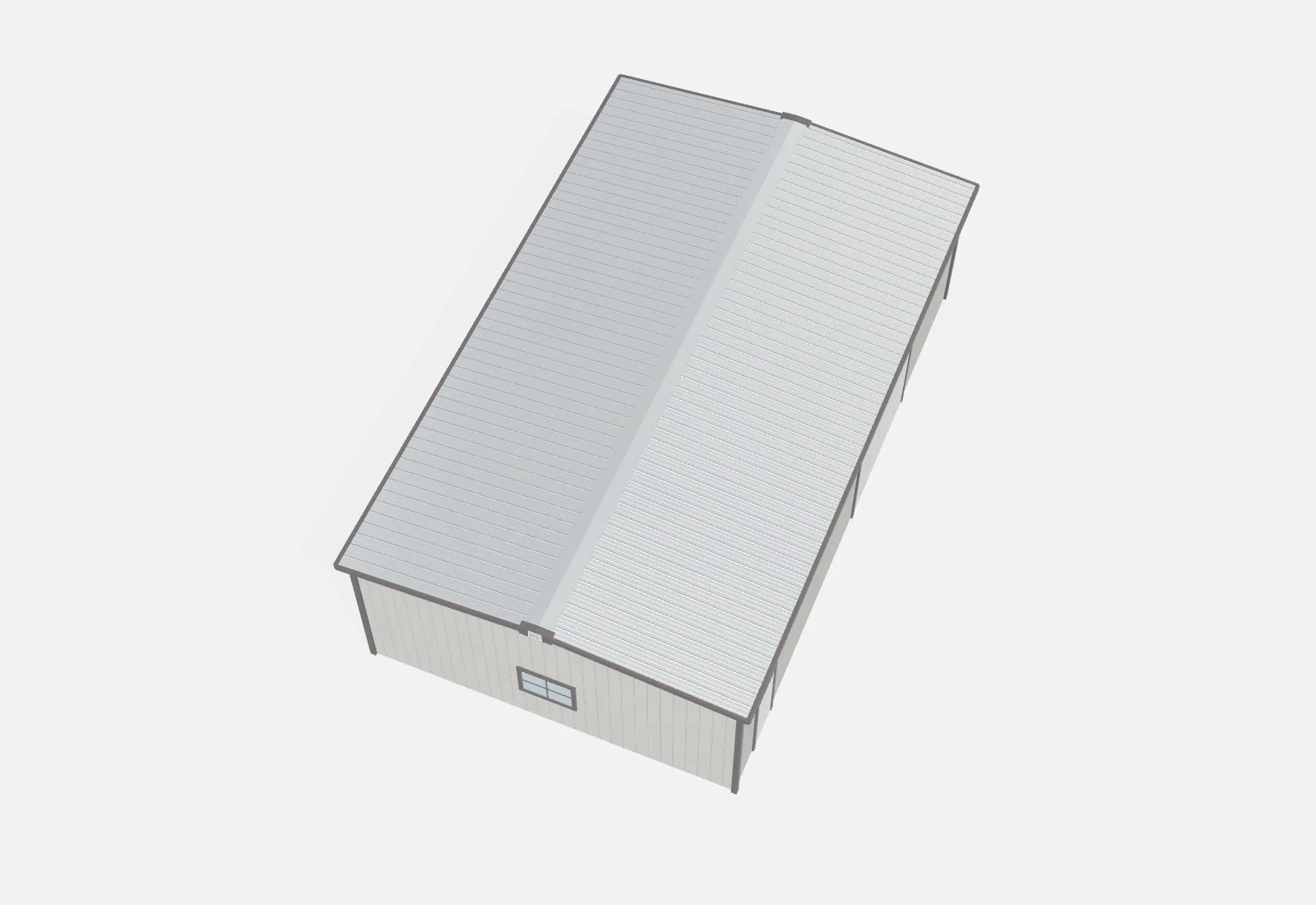 30x50x14 metal building kit overhead view