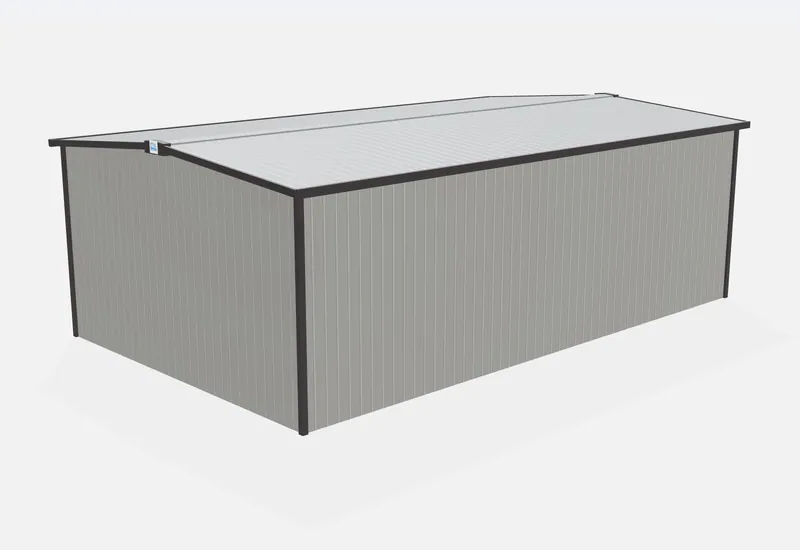 30x50x16 metal building rear view
