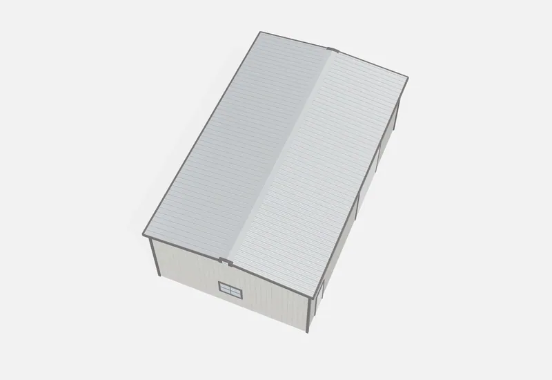 30x50x16 metal building roof view