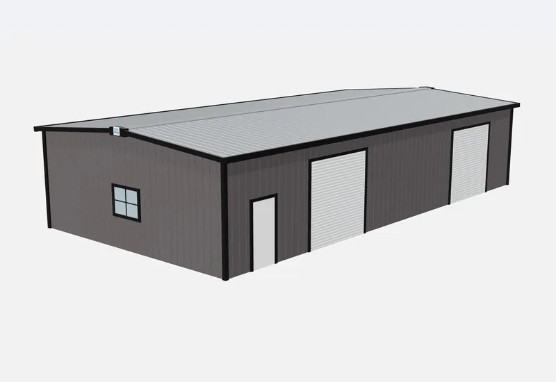 30x60x12 metal building – 3D rendering