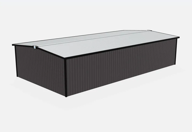 30x60x12 metal building rear view