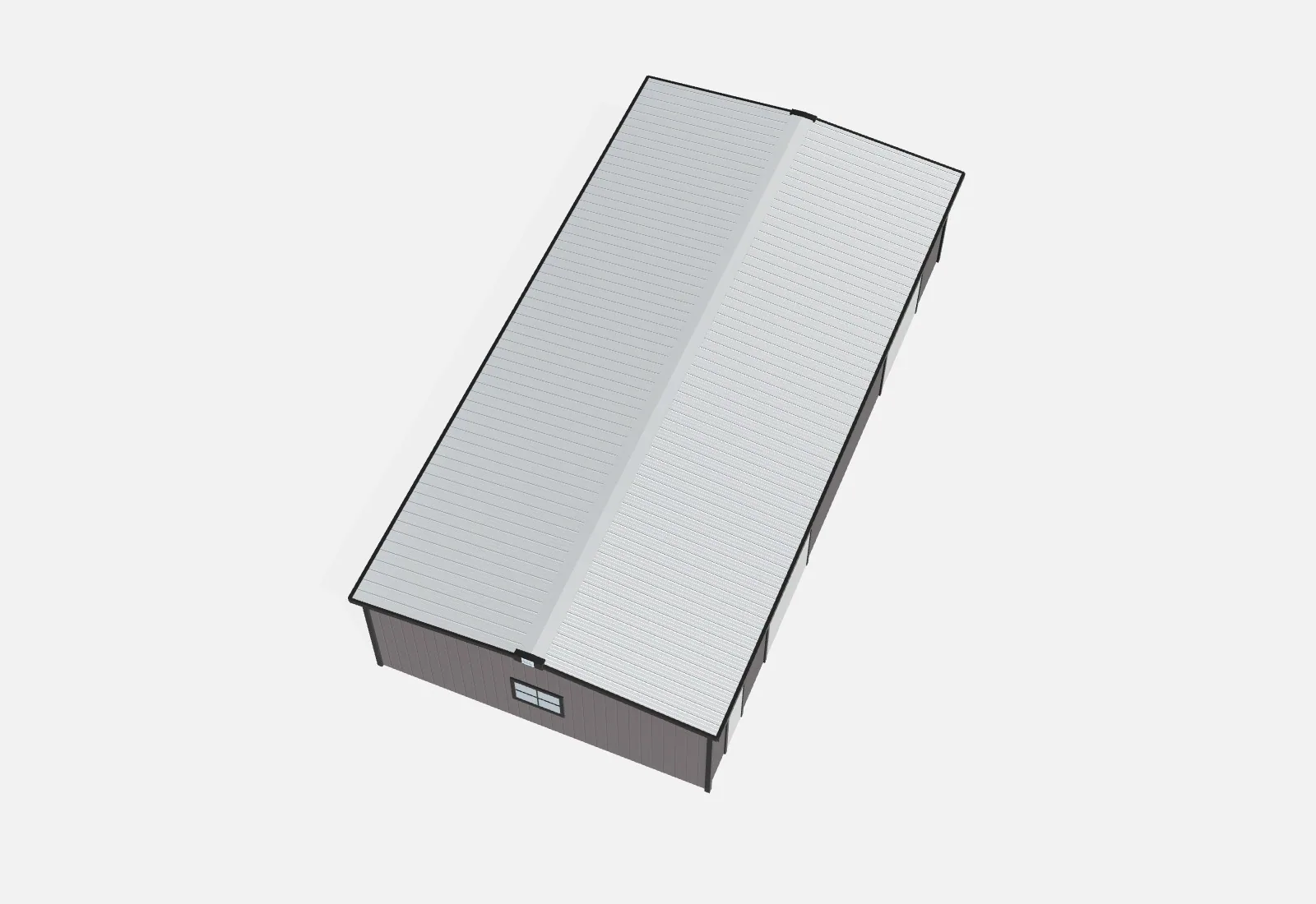 30x60x12 metal building kit overhead view