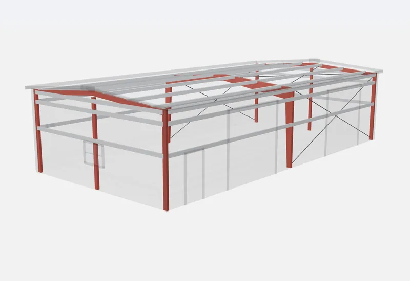 30x60x14 red iron steel frame