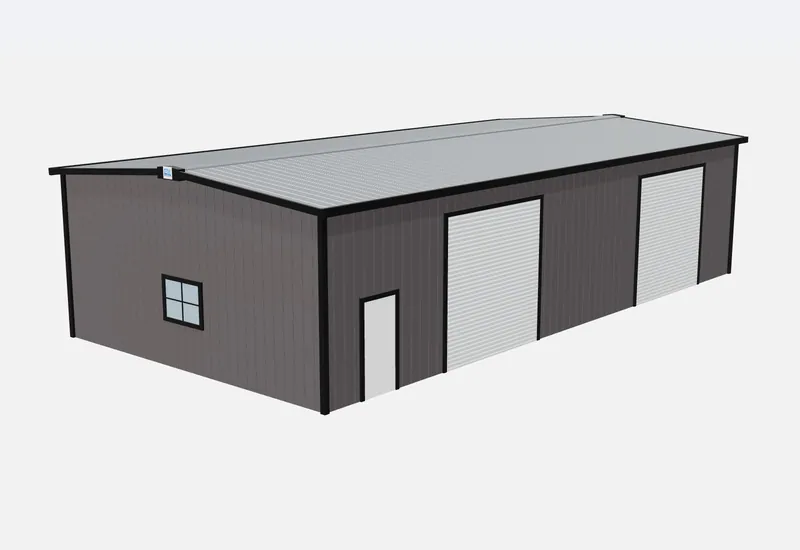 30x60x14 metal building – 3D rendering