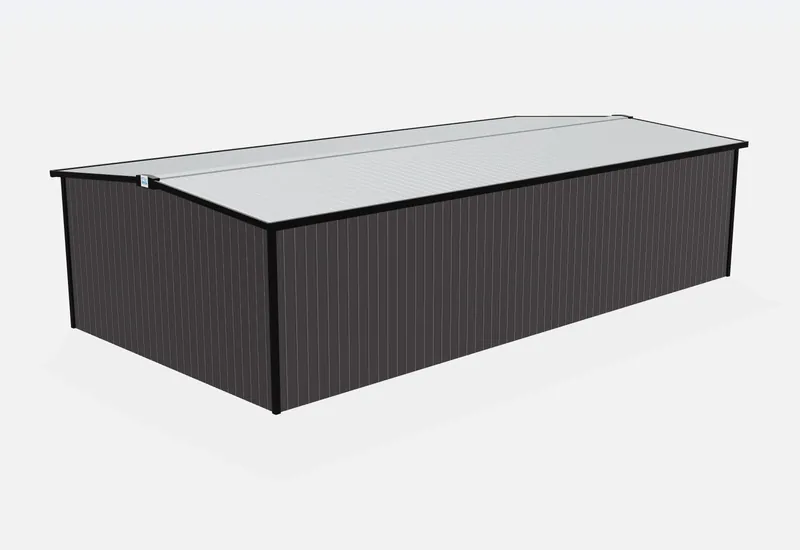 30x60x14 metal building rear view