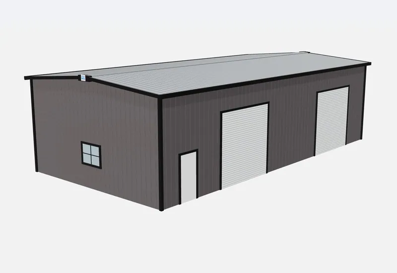 30x60x16 metal building – 3D rendering