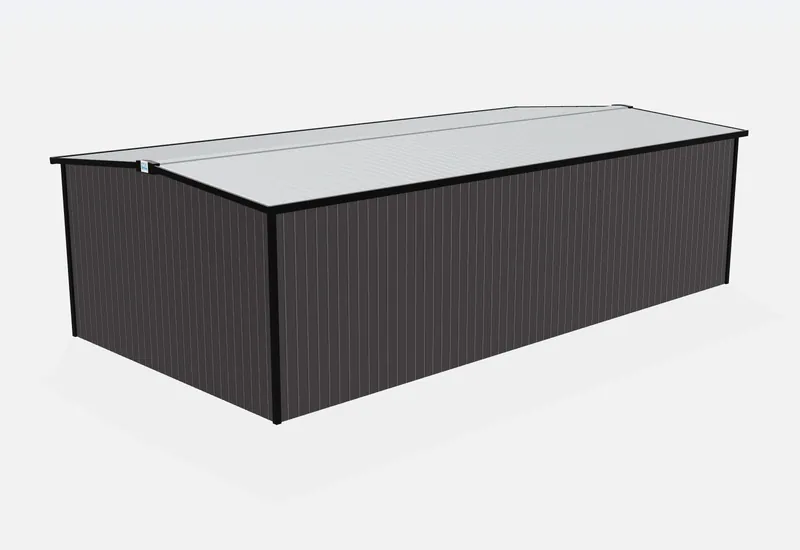 30x60x16 metal building rear view