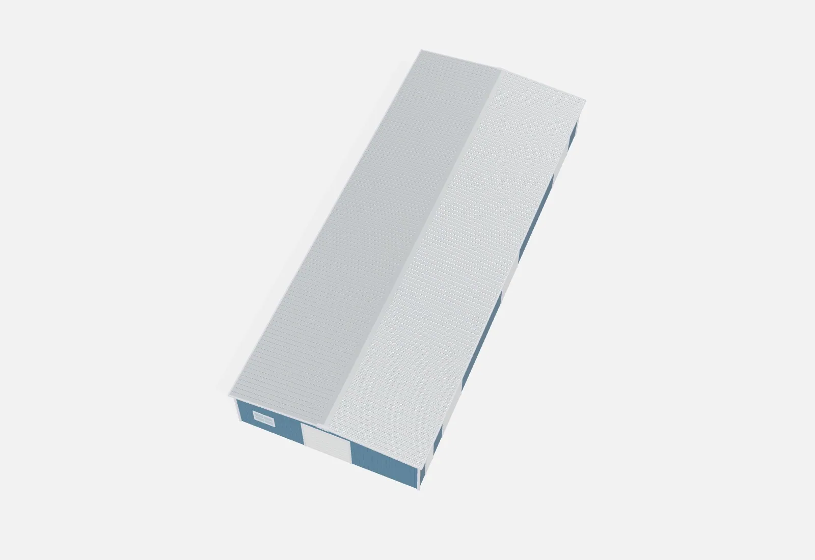 40x100x12 metal building kit overhead view