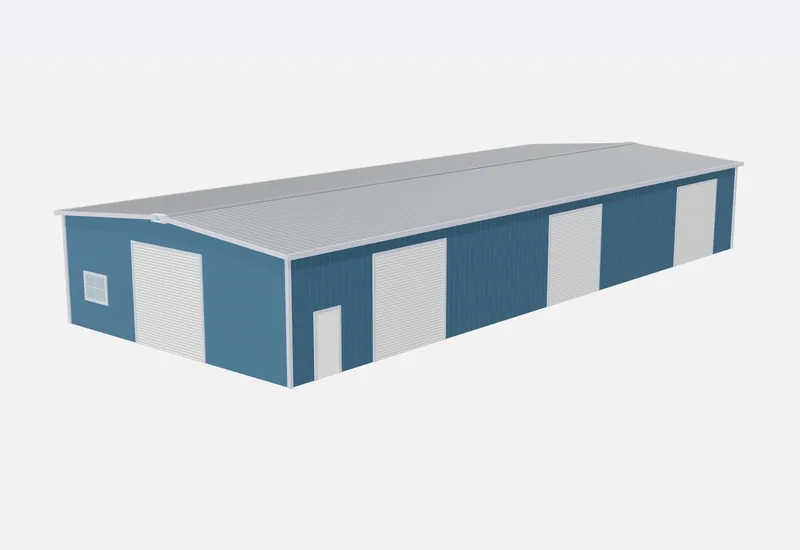 40x100x14 metal building – 3D rendering