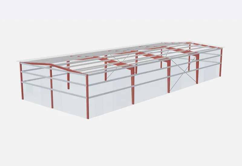 40x100x16 red iron steel frame