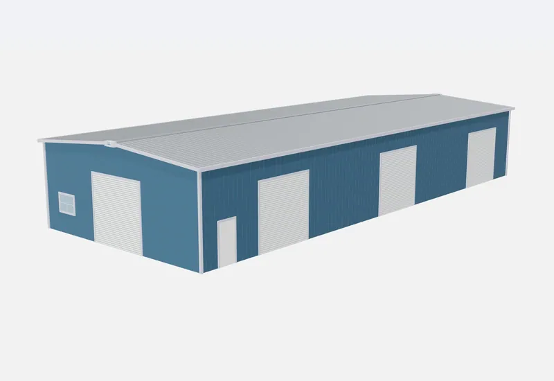40x100x16 metal building – 3D rendering