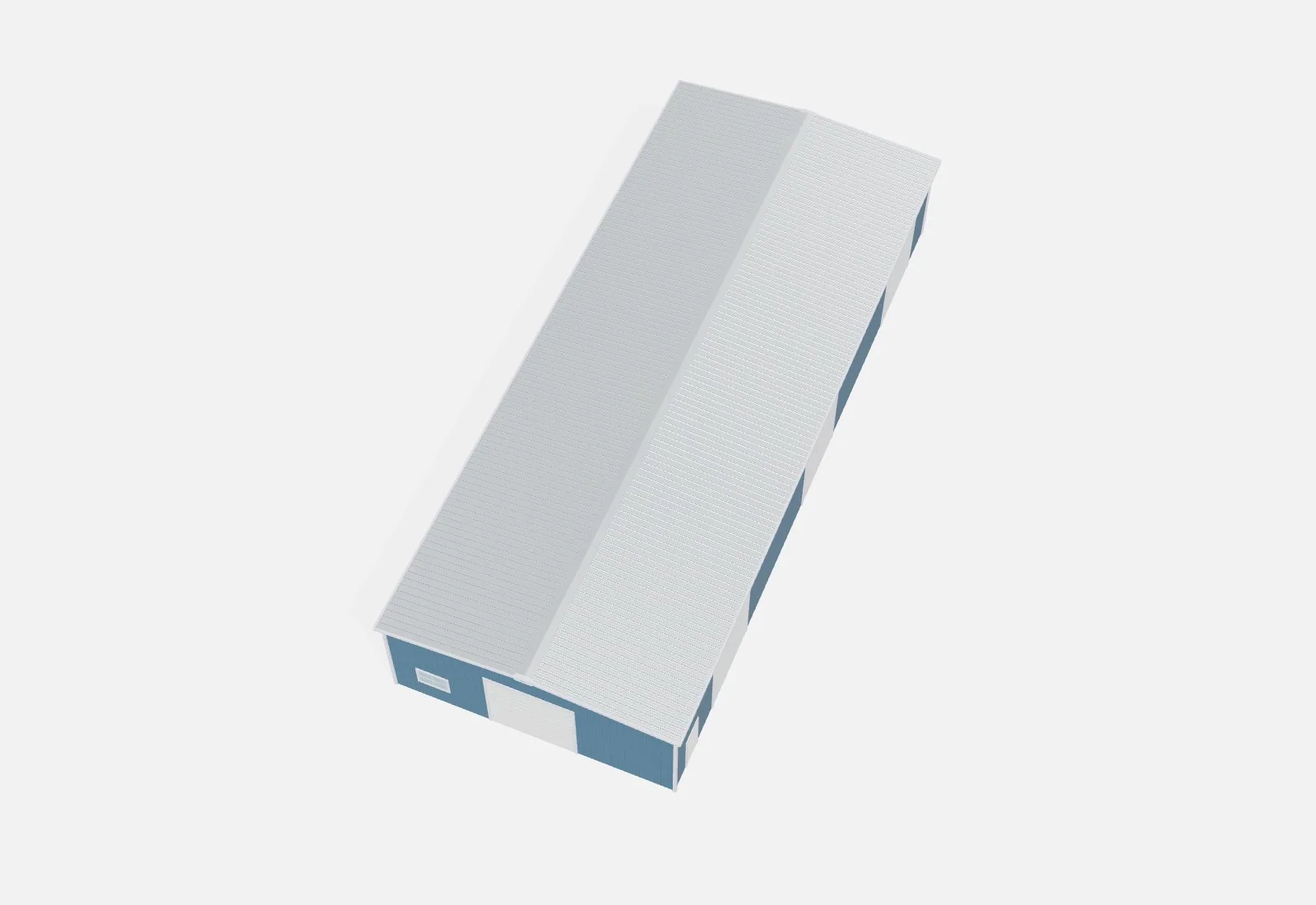 40x100x16 metal building kit overhead view