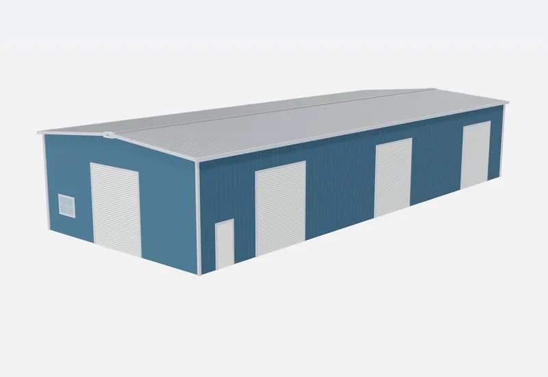 40x100x18 metal building – 3D rendering