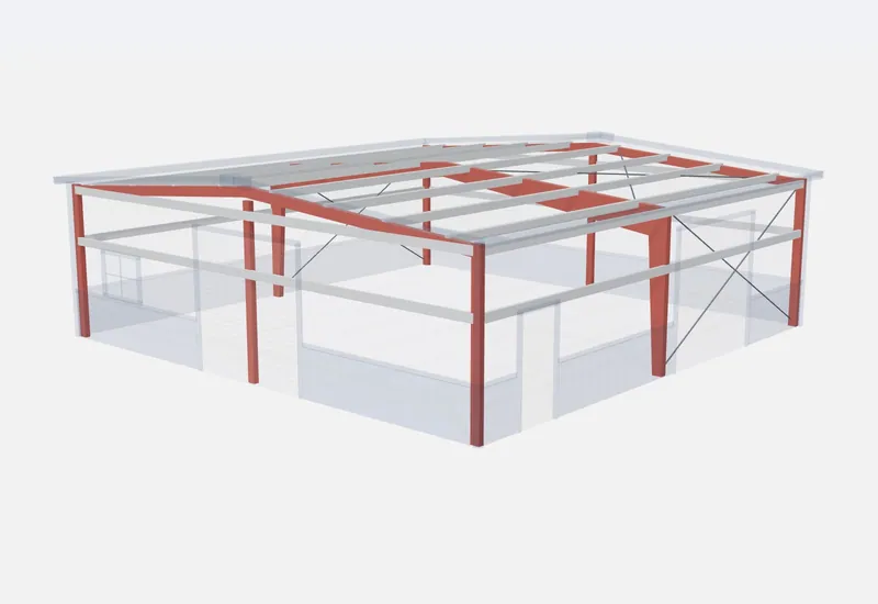 40x40x12 red iron steel frame