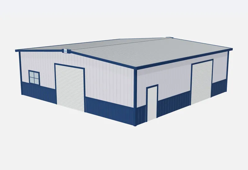 40x40x12 metal building – 3D rendering