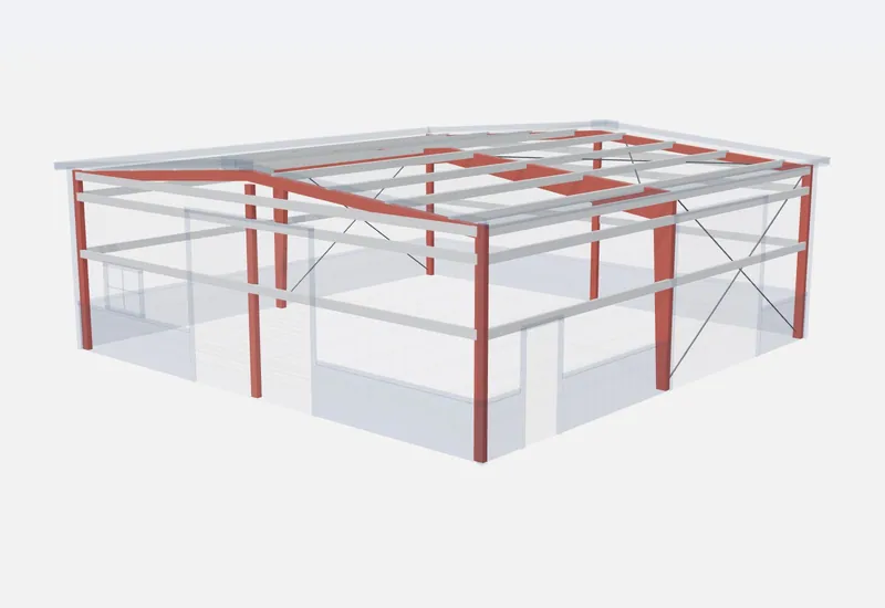 40x40x14 red iron steel frame
