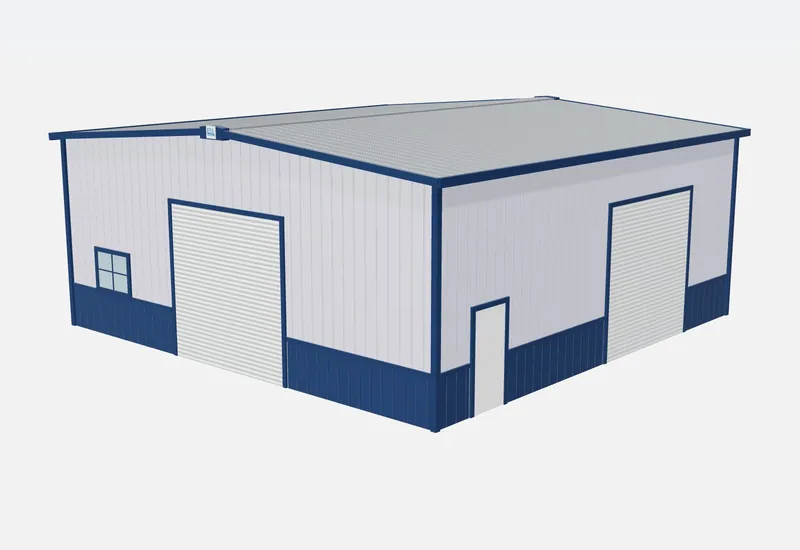 40x40x16 metal building – 3D rendering