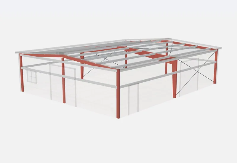 40x50x12 red iron steel frame