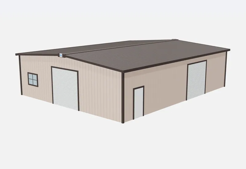 40x50x12 metal building – 3D rendering