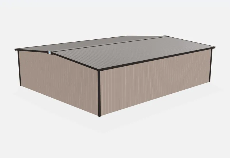 40x50x12 metal building rear view