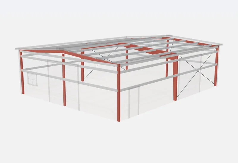 40x50x14 red iron steel frame