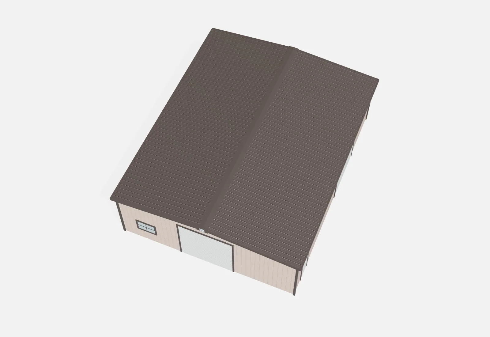 40x50x14 metal building kit overhead view