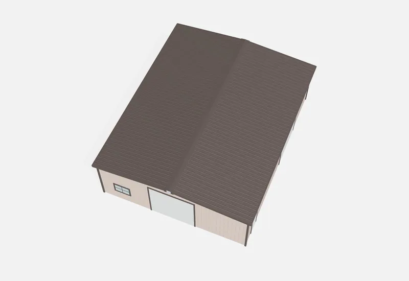 40x50x14 metal building roof view