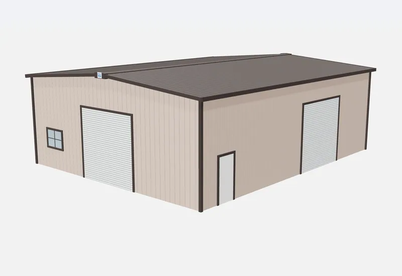 40x50x16 metal building – 3D rendering