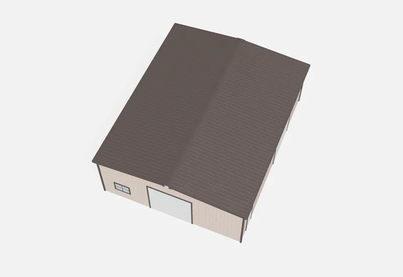 40x50x16 metal building roof view