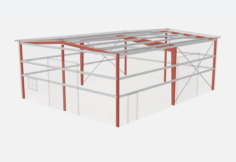 40x50x18 red iron steel frame