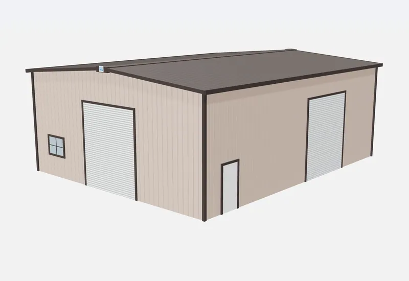 40x50x18 metal building – 3D rendering