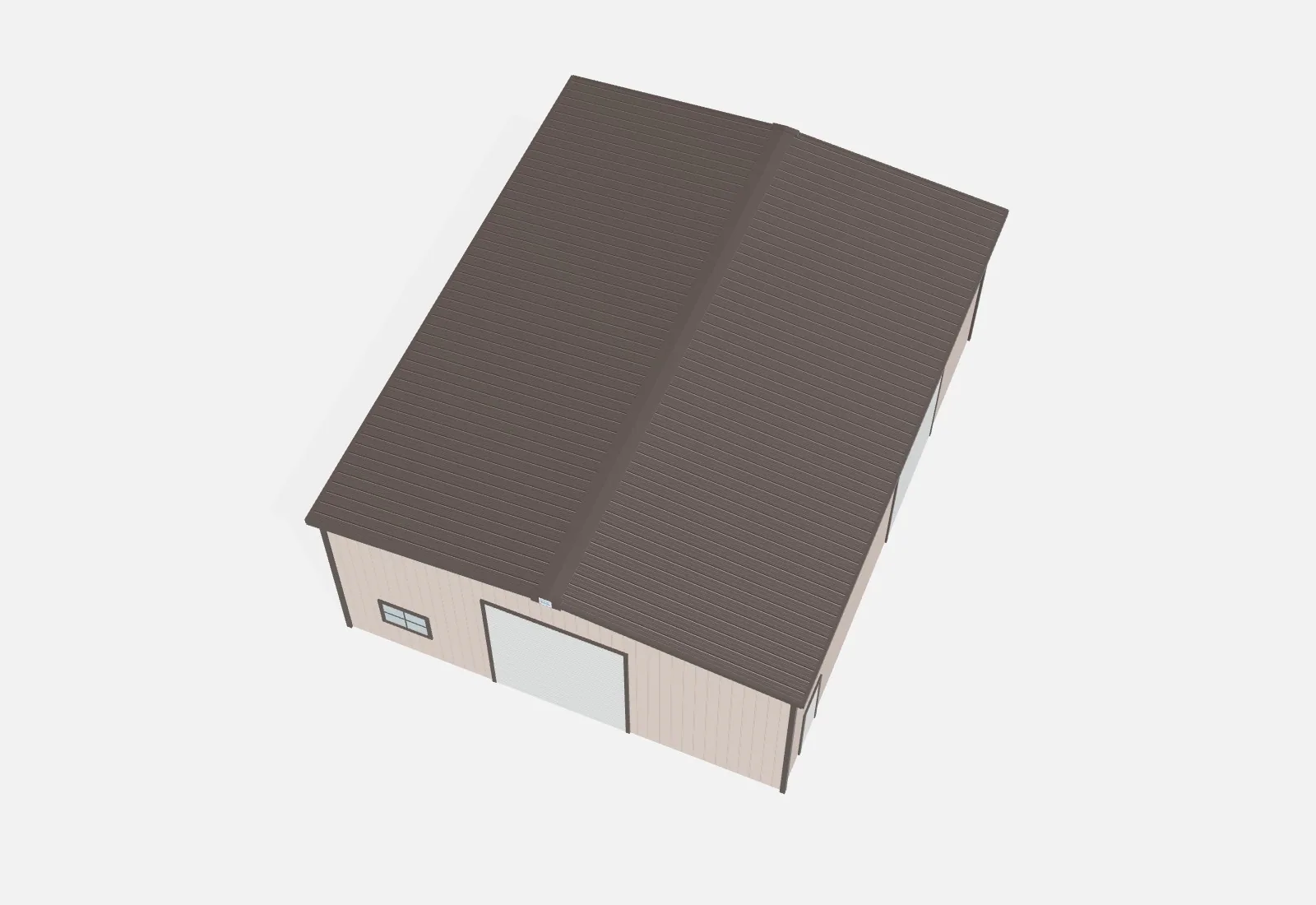 40x50x18 metal building kit overhead view