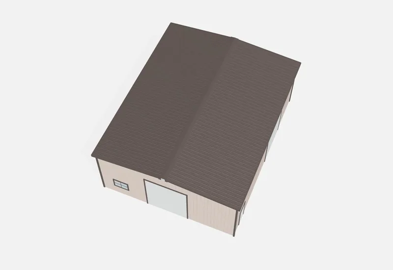 40x50x18 metal building roof view