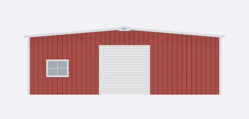 40x60x12 endwall elevation
