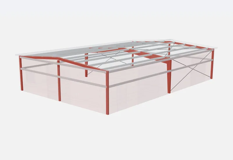 40x60x12 red iron steel frame