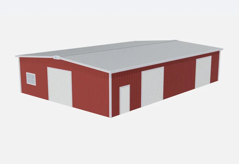 40x60x12 metal building – 3D rendering